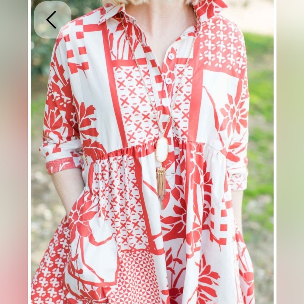 Anthropologie Maeve Printmaker Poplin Dress XS - Picture 4 of 13